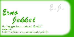 erno jekkel business card